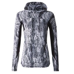 Lululemon Runbeam Hoodie Texture Twist White Black / Black UV Protection